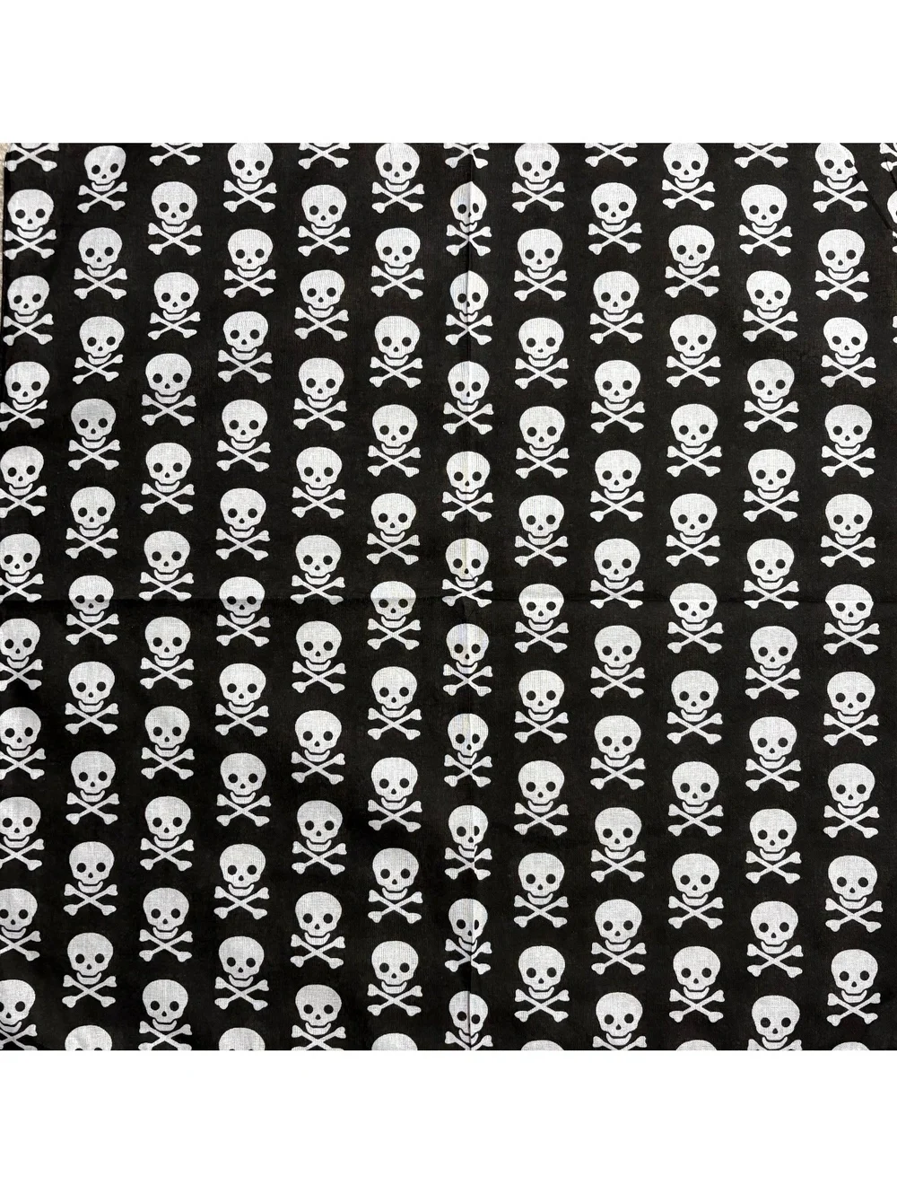 Black Skull and Crossbones Pattern Lightweight Women's Scarf - New Without Tags